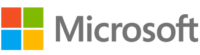 The logo for Microsoft, a business software company.